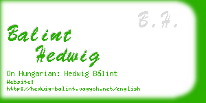 balint hedwig business card